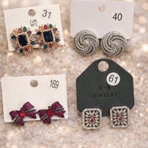 Elegant Earrings Set-4 pairs